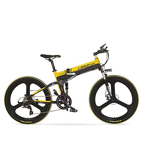 Folding Electric Mountain Bike : Electric, Folding, Bicycle, Moped, Life Inch, Power, Adult Battery Bicycle, Mountain 60KM 26 Bike, Bike, 48V, Mountain, A-48V10ah