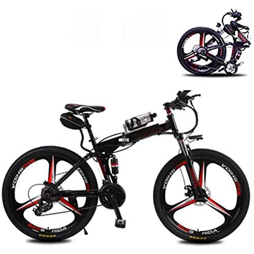Folding Electric Mountain Bike : Electric Mountain Bike, 26 In Folding Electric Bike for Adult 21 Speed with 36V 6.8A Lithium Battery Electric Mountain Bicycle Power-Saving Portable and Comfortable Assisted Riding Endurance 20-25 Km