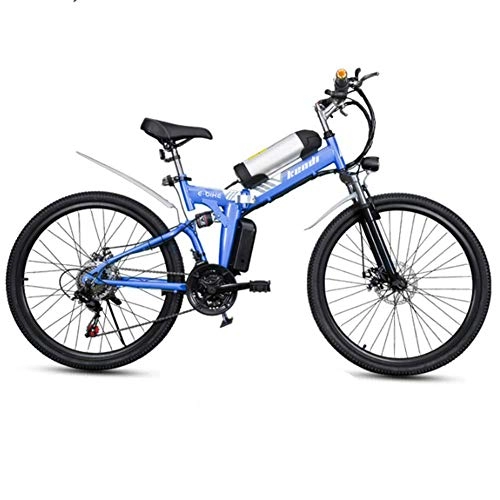 Folding Electric Mountain Bike : Electric Mountain Bike, 26 Inch Unisex Folding Bike Folding Portable Bike, with Removable Large Capacity Lithium-Ion Battery (36V / 8Ah) Charging Time: 4-6 Hours, Itinerary: about 40-50 Km, A