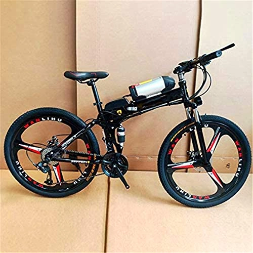 Folding Electric Mountain Bike : Electric Mountain Bike, Electric Bike, Urban Commuter Folding E-Bike, Max Speed 30Km / H, 26Inch Super Lightweight, 350W / 36V Removable Charging Lithium Battery, Unisex Bicycle Electric Powerful Bicycle