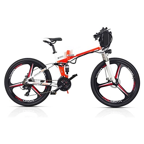 Folding Electric Mountain Bike : Electric Mountain Bike, Electric Mountain Bike Foldable, 48V Eletric Bike for Adults Folding Bikes Fat Tire Bikes Removable Lithium-Ion Battery E-Bikes Shifter Eletric Bicycle Electric Powerful Bicycl