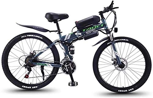Folding Electric Mountain Bike : Electric Mountain Bike, Fast Electric Bikes for Adults Folding Electric Mountain Bike, 350W Snow Bikes, Removable 36V 8AH Lithium-Ion Battery for, Adult Premium Full Suspension 26 Inch Electric Bicycl