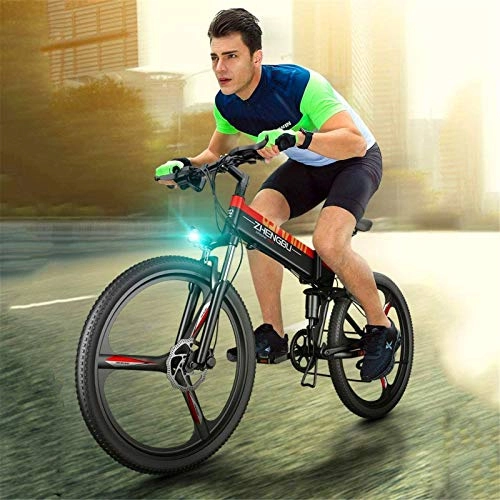 Folding Electric Mountain Bike : Electric Snow Bike, New 26" Foldable Electric Mountain Bike - 48V10Ah400W MTB Dirtbike Full Suspension Mountainbike Bycicles Wiht Magnesium Alloy Wheel and Smart LCD Meter 27 Speed Lithium Battery Bea