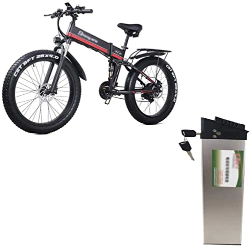 Folding Electric Mountain Bike : Fhdisfnsk Electric Mountain Bike Dedicated, Large Capacity 48V 12.8AH Lithium Battery, Electric Bicycle Removable Rechargeable Battery