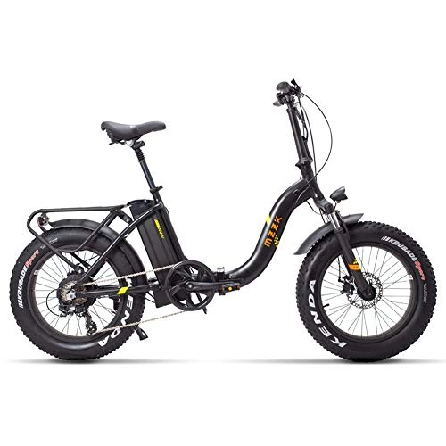 Folding Electric Mountain Bike : FJNS Electric Mountain Bike 48V 13Ah Folding Electric Bicycle with Removable Battery and LCD Display, Foldable Electric Bike 20 inch 4.0 widened tire beach ebike 25-40km / h - 400W, Picture2