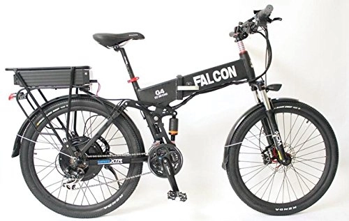 Folding Electric Mountain Bike : Foldable Ebike 48V 500W Engine +Strong Frame + 48V 11Ah Electric Bicycle Li-ion Battery Rear Carrier With 2A Charger