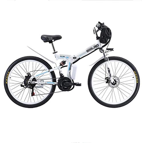 Folding Electric Mountain Bike : Folding electric bicycle mountain bike 48v lithium battery 26 inch power-assisted bicycle transportation portable car adult electric power-assisted bicycle battery removable load 150kg