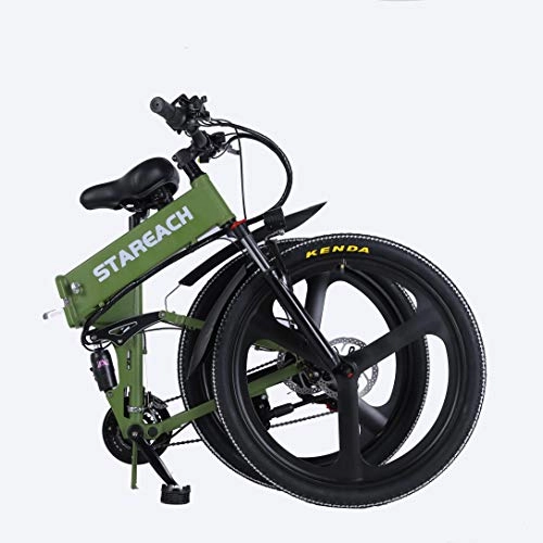 Folding Electric Mountain Bike : Folding Electric Mountain Bike, 26 Inch 48V Foldable E-bike, Full suspension, UK stock