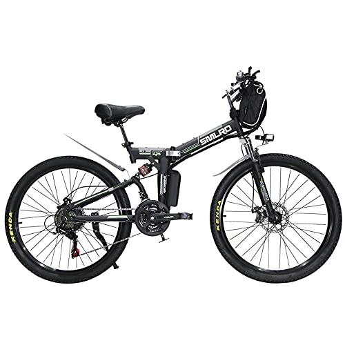 Folding Electric Mountain Bike : GEETAC Ebikes for Adults, Folding Electric Bike MTB Dirtbike, 26\