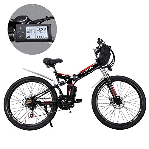 Folding Electric Mountain Bike : GFF Electric mountain bikes 24-inch lithium battery Mountain Electric folding bike with hanging bag Three riding modes Suitable for men and women