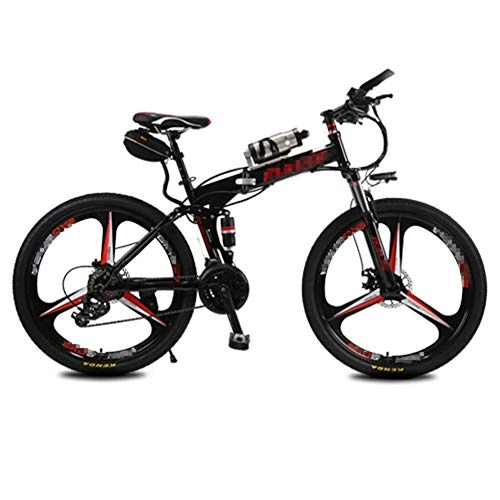 Folding Electric Mountain Bike : GJJSZ Upgraded Electric Mountain Bike, 250W 26'' Electric Bicycle with Removable 36V 6.8 AH Lithium-Ion Battery, 21 Speed Shifter