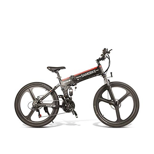 Folding Electric Mountain Bike : GONGFF Electric bicycle, 48V 10.4Ah 350W-26 inch foldable electric mountain bike with 21-stage shift assist Processing folding electric vehicle 48V lithium battery electric vehicle