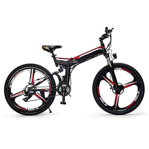Folding Electric Mountain Bike : Heatile Electric Bicycle Convenient and foldable 24-speed transmission 240w high speed toothed brushless motor for work fitness cycling outing