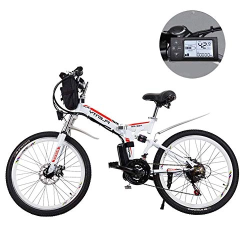 Folding Electric Mountain Bike : HEWEI 24 inch electric mountain bikes removable lithium battery Mountain Electric folding bike with hanging bag Three riding modes Suitable for men and women