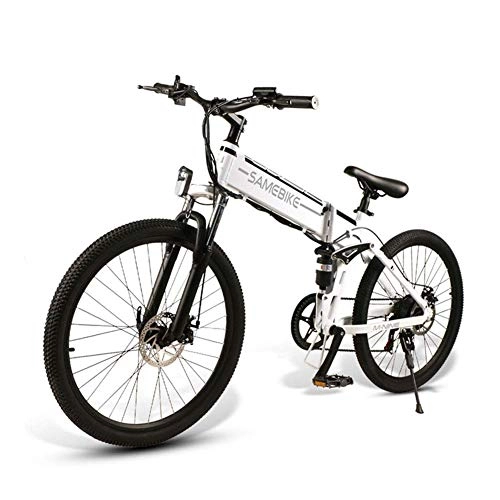 Folding Electric Mountain Bike : HEWEI Electric mountain bikes 26 inch 48 V lithium battery Aluminum alloy Adult Folding Electric mountain bike Maximum speed 32 km h LCD liquid crystal instrument A.