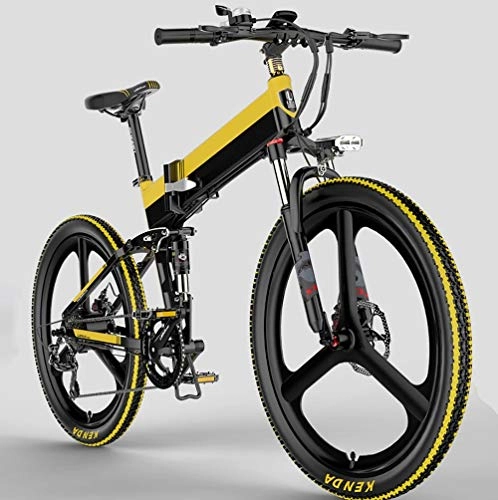 Folding Electric Mountain Bike : HHHKKK Folding Bikes Electric Bicycles for Adults, 400W Aluminum Alloy Ebike Bicycle Removable 48V / 26 inch Lithium-Ion Battery Mountain Bike / Commute Ebike, Men and Women General