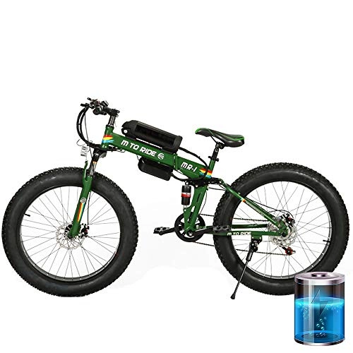 Folding Electric Mountain Bike : HJHJ Folding electric mountain bike 26-inch electric power cruiser 36V250W Carbon steel frame Front and rear disc brakes Speed up to 30KM