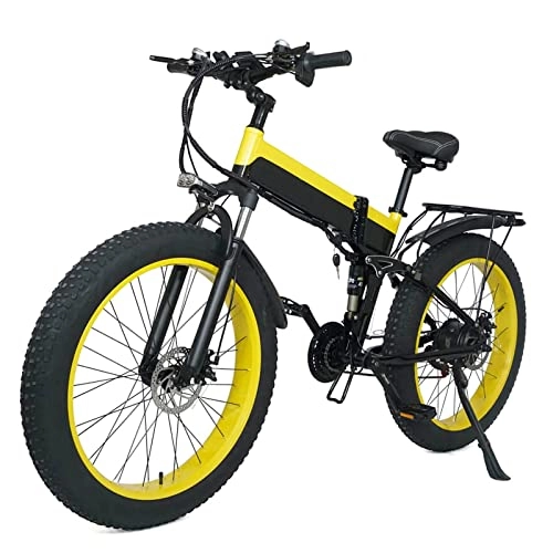 Folding Electric Mountain Bike : HMEI EBike 750W Folding Electric Bike 26" Fat Tire Electric Commuter Bike, 48V 10Ah Lithium Battery 24.8 MPH Adults / Teens City Ebike