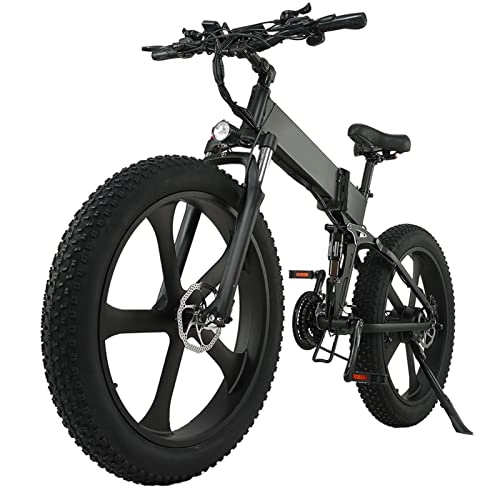 Folding Electric Mountain Bike : HMEI Electric Bikes for Adults Electric Bicycle 1000W 12.8Ah Mountain Bike 26 Inch Folding Electric Bicycle Snow Beach Bike 26"4.0 Fat Tire Electric Bicycle (Color : 10000W One battery)