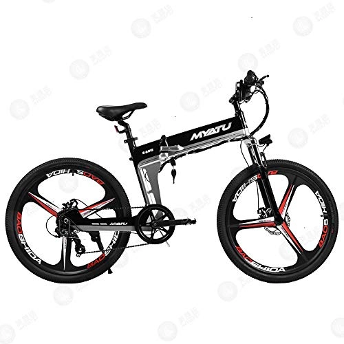 Folding Electric Mountain Bike : HXwsa Electric Mountain Bike, 26" Wheel Folding Ebike 250W 48V 8Ah 21 Speed Magnesium Alloy Rim Smart LCD Meter for Adult Foldable Pedal Assist Electric Bike