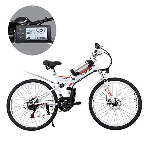 Folding Electric Mountain Bike : JFSKD Electric Mountain Bikes, 24 / 26 Inch 8Ah / 384W Removable Lithium Battery Electric Folding Bicycle with Kettle Three Riding Modes, Suitable for Men And Women, B, 26 inch