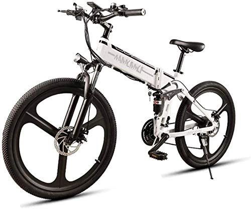 Folding Electric Mountain Bike : Leifeng Tower High-speed Electric Bike Mountain Bike 26 Inch E-Bike Electric Bike Folding Bikes 21 Gear Derailleur 350W 48V 10.4AH Removable Battery 25-35km / h