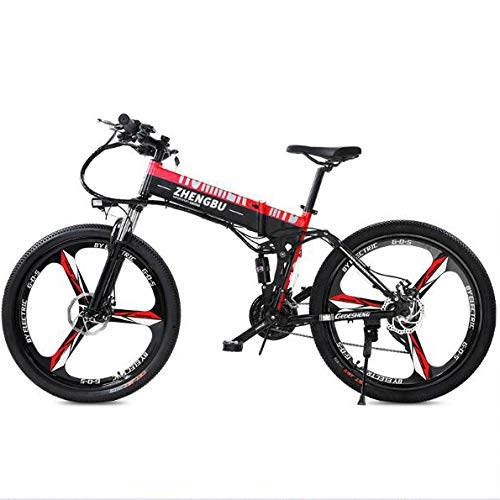 Folding Electric Mountain Bike : LXLTLB Electric Mountain Bike 26 Inch Adult Folding E-bike 48V 10AH Lithium-Ion Battery Mountain Cycling Bicycle 27 Speed Off-Road Damping