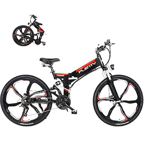 Folding Electric Mountain Bike : LZMXMYS electric bikeElectric Bikes for Adults 26" Folding Electric Bike 3-Mode 21-Speed Mountain Ebike with 350W Motor And LCD Meter Folding E-Bike MAX 24Mph Load Bearing 300Lb Easy To Travel