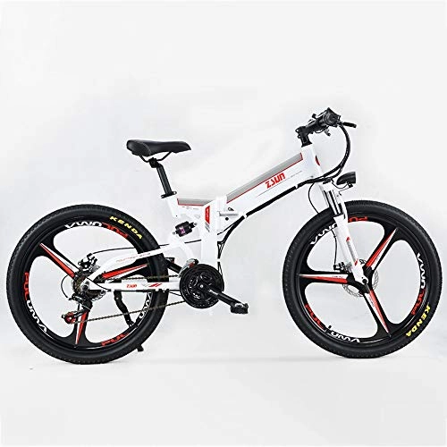 Folding Electric Mountain Bike : MRMRMNR 48V 350W Electric Bikes For Adults Electric Bicycle Variable Speed Off-road Moped, Speed 25km / h, Load-bearing 150KG, 21-speed Transmission, Beidou GPS Positioning
