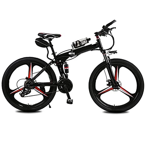 Folding Electric Mountain Bike : Multi-purpose Adult 26 In Folding Electric Bike 21 Speed 36V 6.8A Lithium Battery Electric Mountain Bicycle Power-Saving Portable Comfortable Multiple Shock Absorption Assisted Riding Endurance 20-25