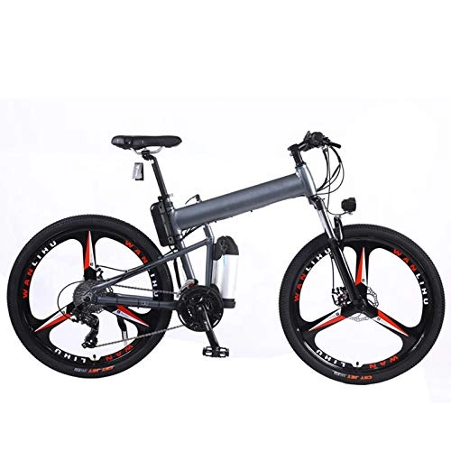 Folding Electric Mountain Bike : MZBZYU Electric Mountain Bike, 350W 26'' Electric Bicycle with Removable 36V Lithium-Ion Battery for Adults, 27 Speed Shifter