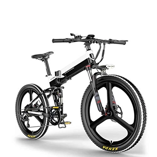 Folding Electric Mountain Bike : N / A Electric Bikes for Adults, 26" Folding Bike, 400W 48V 10AH Lithium Battery Aluminum Alloy Mountain Cycling Bicycle, E-Bike with 7-speed Shimano Professional Transmission for Outdoor Cycli.