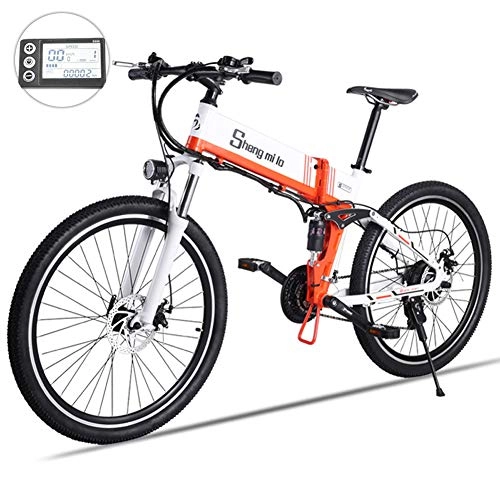 Folding Electric Mountain Bike : New Electric Bicycle 48V500W Assisted Mountain Bicycle Lithium Electric Bicycle Moped Electric Bike Ebike Electric Bicycle