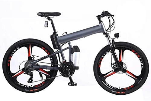 Folding Electric Mountain Bike : PARTAS Travel Convenience A Healthy Trip 27 Speed Electric Mountain Bike, 250W 26'' Electric Bicycle With Removable 48V 14Ah Lithium-Ion Battery, Disc Brake Three Working Modes
