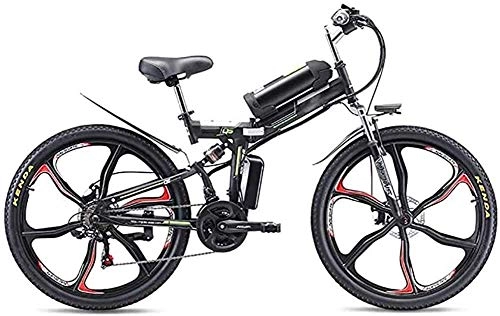 Folding Electric Mountain Bike : PARTAS Travel Convenience A Healthy Trip Adult Electric Mountain Bike, 26 Inches Folding Electric Bicycle, 48 V / 20 Ah Removable Lithium Battery Moped 350W Portable Tram