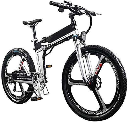 Folding Electric Mountain Bike : PARTAS Travel Convenience A Healthy Trip Electric Mountain Bike 400W 26'' Folding Professional Electric Bicycle With Removable 48V 10Ah Lithium-Ion Battery 30 Speed Shifter For Adults