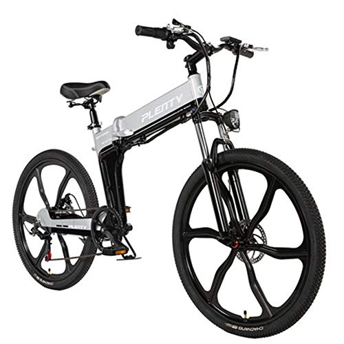 Folding Electric Mountain Bike : Pc-Hxl Electric Bicycle 26 Inch Mountain Bike Aluminum Alloy Frame 12.8ah 350w City Bicycle Lithium Battery Adult Foldable Compact Ebike for Commuting Folding Bike, 24inch