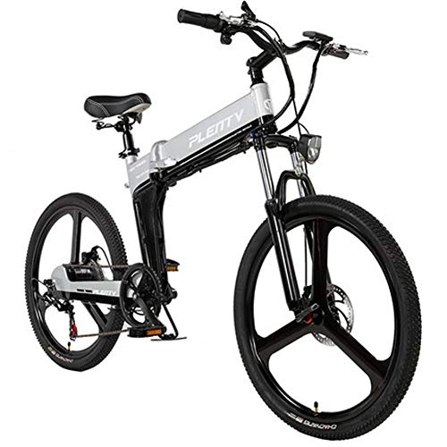 Folding Electric Mountain Bike : Pc-Hxl Electric Bicycle 26 Inch Mountain Bike Aluminum Alloy Frame 12.8ah 350w City Bicycle Lithium Battery Adult Foldable Compact Ebike for Commuting Folding Bike, 26inches