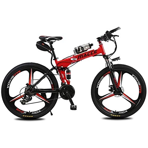 Folding Electric Mountain Bike : PLAYH Electric Bicycles Folding Mountain Bike, 26 Inch 36V / 8Ah Adult E-Bike With Removable Lithium Ion, 3 Cycling Riding Modes