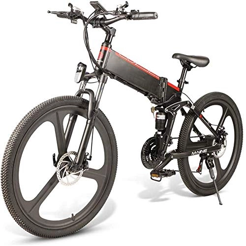 Folding Electric Mountain Bike : Plus E-Bike, 48V 10.4Ah 350W - 26-inch Folding Electric Mountain Bike 21-level Shift Assisted