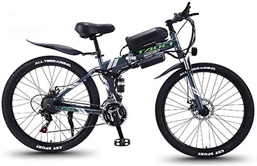 Folding Electric Mountain Bike : Qinmo Electric bicycle, 26''E-Bike for Adults Electric Mountain Bike with LED Headlight And 36V 13AH Lithium-Ion Battery 350W MTB for Men Women(Black)