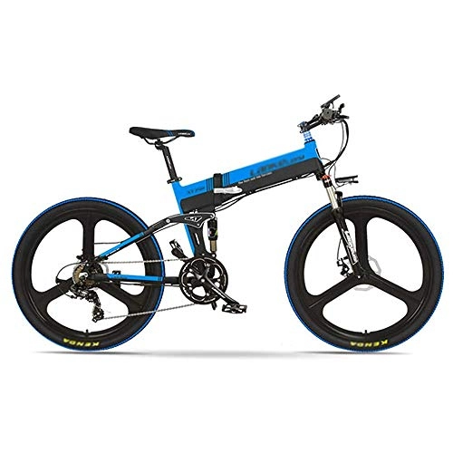 Folding Electric Mountain Bike : Qinmo Electric Bike Electric Mountain Bike, 26 Inch Folding Electric Bike, Front & Rear Disc Brake, 48V 400W Motor, with LCD Display (Color : C)