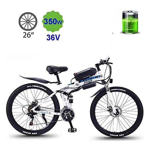 Folding Electric Mountain Bike : QYL Adult Electric Mountain Bikes, with 36V Removable Large Capacity 8 / 10 / 13AH Lithium-Ion Battery Commute E-Bike for Teens Men Women, B, 10ah