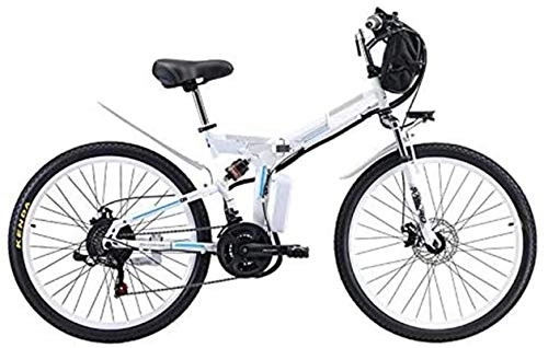 Folding Electric Mountain Bike : RDJM Ebikes, 24 / 26" 350 / 500W Electric Bicycle Sporting 21 Speed Gear Ebike Brushless Gear Motor with Removable Waterproof Large Capacity 48V Lithium Battery And Battery Charger