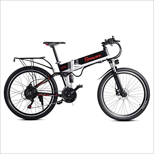 Folding Electric Mountain Bike : Shengmilo Adult Electric Bicycle 500W Aluminum Alloy Electric Bicycle All Terrain Mountain Ebike for Mens 26" Cruiser 48V10.4Ah Removable Lithium-Ion Battery Mountain Ebike for Mens