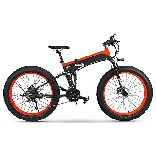 Folding Electric Mountain Bike : StAuoPK 2020 New 26-Inch Folding Electric Bicycle, 4.0 Fat Tire 48V Assist Mountain Bike Electric Bicycle, A