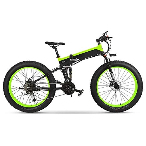 Folding Electric Mountain Bike : StAuoPK 2020 New 26-Inch Folding Electric Bicycle, 4.0 Fat Tire 48V Assist Mountain Bike Electric Bicycle, B