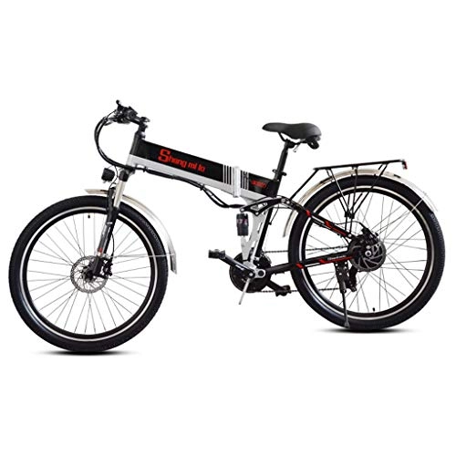 Folding Electric Mountain Bike : Style wei 26 Inch Folding Electric Mountain Bike Bicycle Off-road Electric Bicycle 48V Lithium Battery Instead Of Adult Battery Car