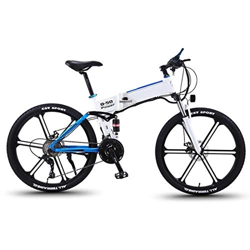 Folding Electric Mountain Bike : sunyu Ebikes Fast Electric Bikes for Adults Folding Electric Bikes with 36V 26inch, Lithium-Ion Battery Bike for Outdoor Cycling Travel Work Out and Commutingblue