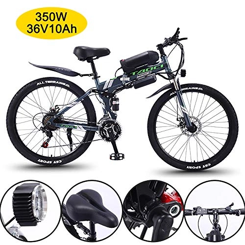 Folding Electric Mountain Bike : Super-ZS Electric Foldable Mountain Bike, 26 Inch 350W36V13Ah Adult Outdoor Travel Electric Booster Off-road Bicycle